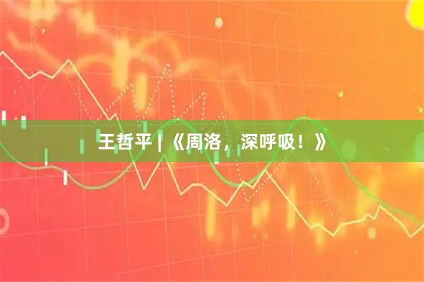 王哲平 | 《周洛，深呼吸！》